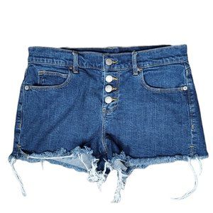 OLD NAVY BUTTON FLY BOYFRIEND RAW HEM SHORTS (4)